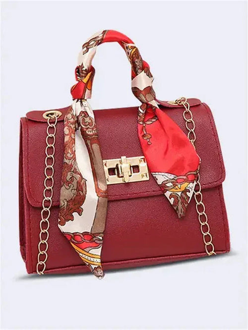Women’S Crossbody Handbag Faux Leather Chain Strap Spring Shoulder Bag